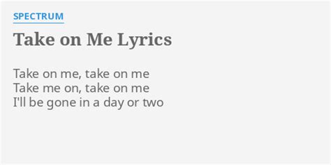 take on me lyrics|take on me tekstowo.